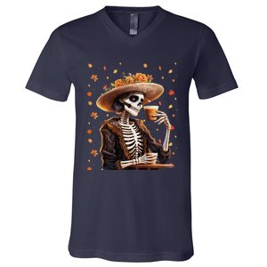 Dia De Los Muertos La Catrina Day Of The Dead Sugar Skull V-Neck T-Shirt