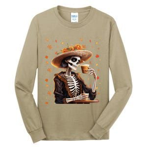 Dia De Los Muertos La Catrina Day Of The Dead Sugar Skull Tall Long Sleeve T-Shirt