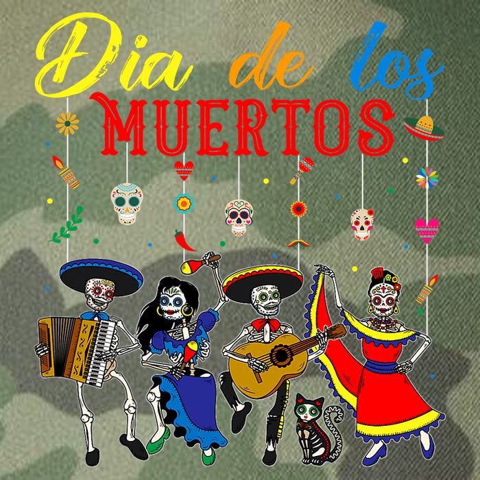 Dia De Los Muertos Day Of The Dead Mexican Skeleton Dancing Design Legacy Tie Dye Trucker Hat