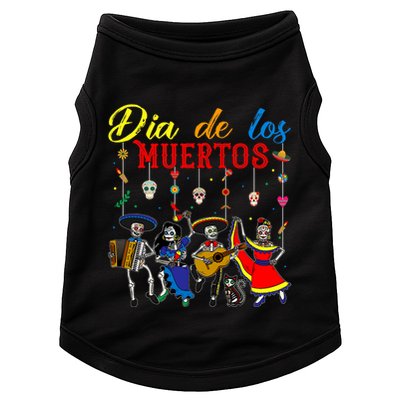 Dia De Los Muertos Day Of The Dead Mexican Skeleton Dancing Design Doggie Tank