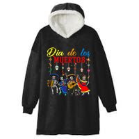 Dia De Los Muertos Day Of The Dead Mexican Skeleton Dancing Design Hooded Wearable Blanket