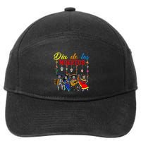 Dia De Los Muertos Day Of The Dead Mexican Skeleton Dancing Design 7-Panel Snapback Hat