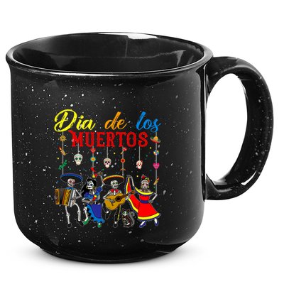 Dia De Los Muertos Day Of The Dead Mexican Skeleton Dancing Design 15oz Campfire Ceramic Mug