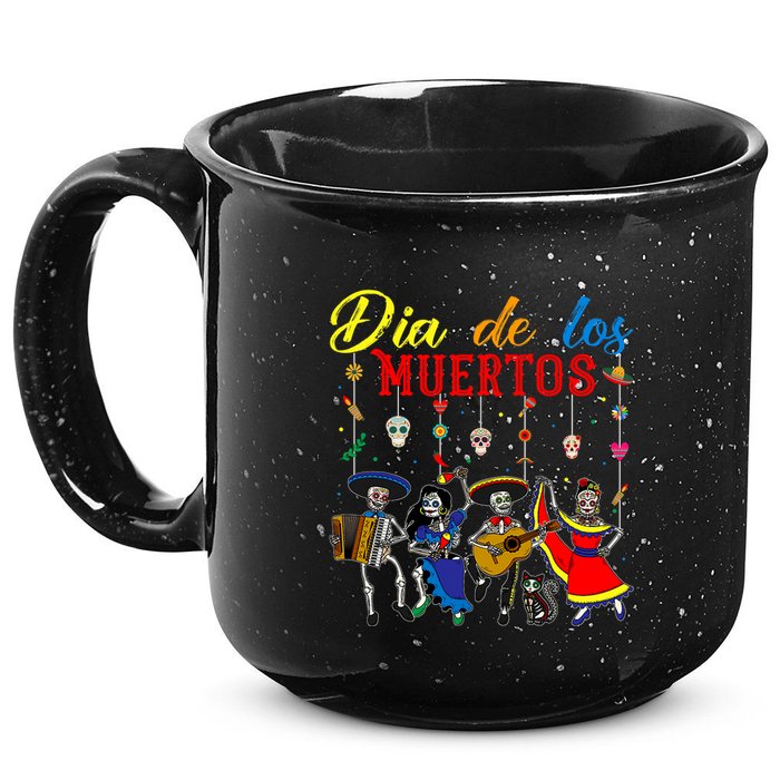 Dia De Los Muertos Day Of The Dead Mexican Skeleton Dancing Design 15oz Campfire Ceramic Mug