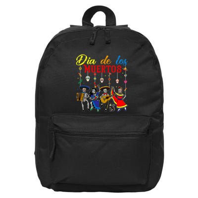 Dia De Los Muertos Day Of The Dead Mexican Skeleton Dancing Design 16 in Basic Backpack