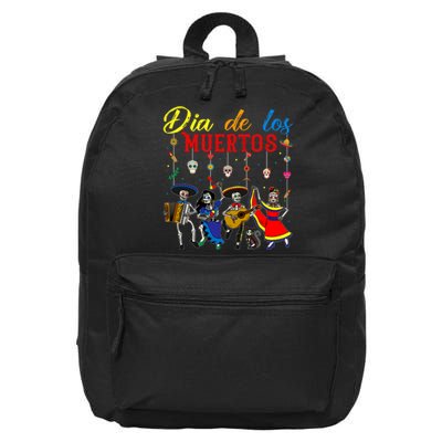 Dia De Los Muertos Day Of The Dead Mexican Skeleton Dancing Design 16 in Basic Backpack