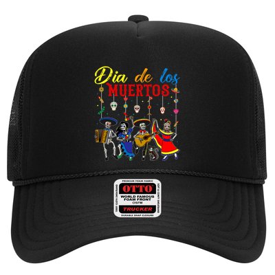 Dia De Los Muertos Day Of The Dead Mexican Skeleton Dancing Design Trucker Hat
