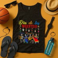 Dia De Los Muertos Day Of The Dead Mexican Skeleton Dancing Design Tank Top