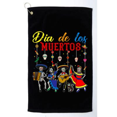 Dia De Los Muertos Day Of The Dead Mexican Skeleton Dancing Design Golf Towel