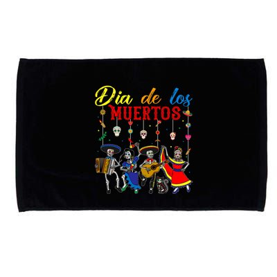 Dia De Los Muertos Day Of The Dead Mexican Skeleton Dancing Design Microfiber Hand Towel