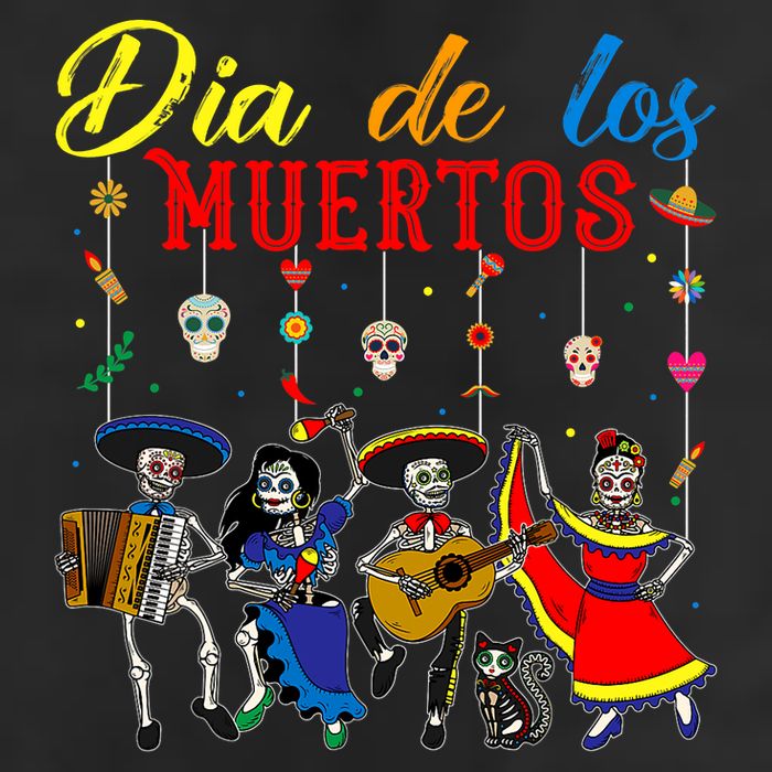 Dia De Los Muertos Day Of The Dead Mexican Skeleton Dancing Design Microfiber Hand Towel