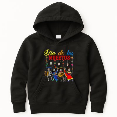 Dia De Los Muertos Day Of The Dead Mexican Skeleton Dancing Design Kids Hoodie