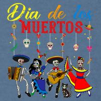 Dia De Los Muertos Day Of The Dead Mexican Skeleton Dancing Design Garment-Dyed Sweatshirt