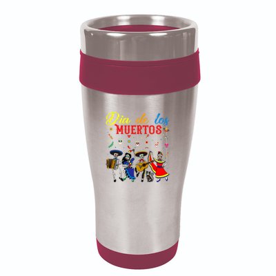 Dia De Los Muertos Day Of The Dead Mexican Skeleton Dancing Design 16oz Travel Tumbler