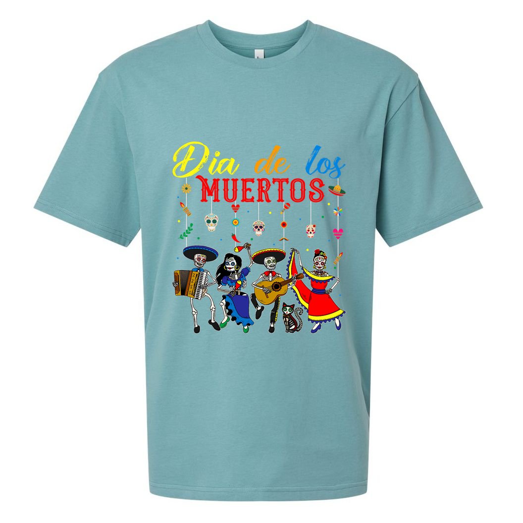 Dia De Los Muertos Day Of The Dead Mexican Skeleton Dancing Design Sueded Cloud Jersey T-Shirt