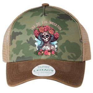 Dia De Los Muertos Floral Woman Legacy Tie Dye Trucker Hat