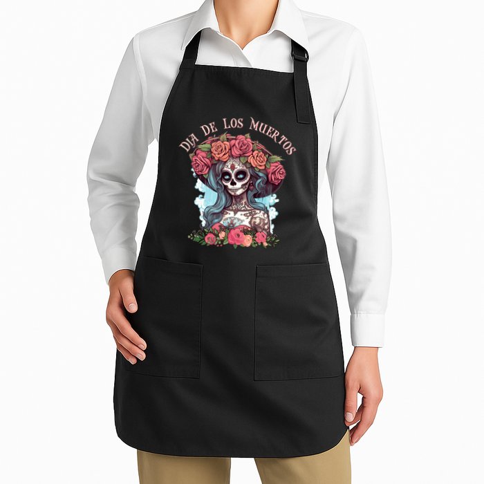 Dia De Los Muertos Floral Woman Apron
