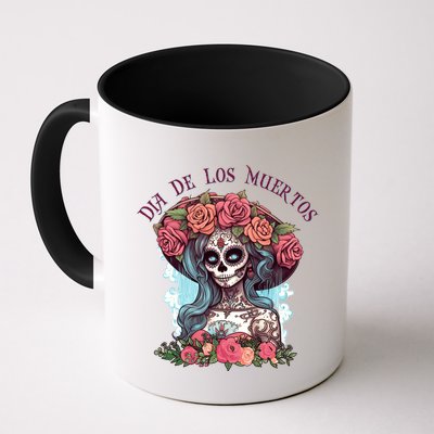 Dia De Los Muertos Floral Woman Mug