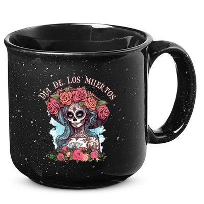 Dia De Los Muertos Floral Woman 15oz Campfire Ceramic Mug