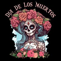 Dia De Los Muertos Floral Woman Drawstring Bag