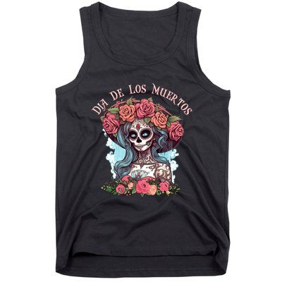 Dia De Los Muertos Floral Woman Tank Top