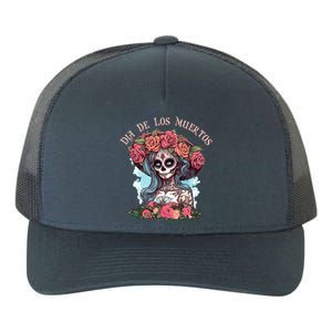 Dia De Los Muertos Floral Woman Yupoong Adult 5-Panel Trucker Hat