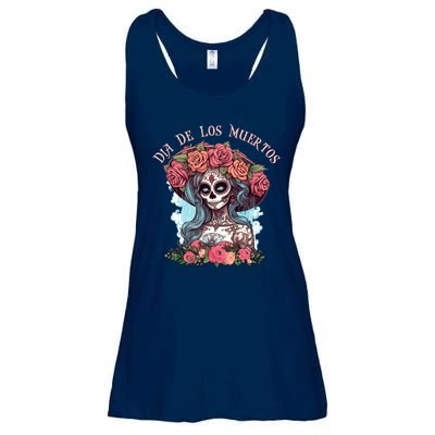 Dia De Los Muertos Floral Woman Ladies Essential Flowy Tank