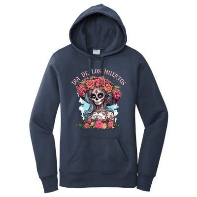 Dia De Los Muertos Floral Woman Women's Pullover Hoodie