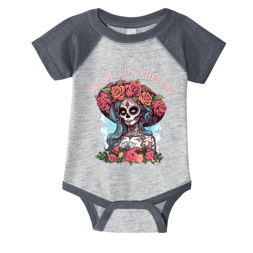 Dia De Los Muertos Floral Woman Infant Baby Jersey Bodysuit