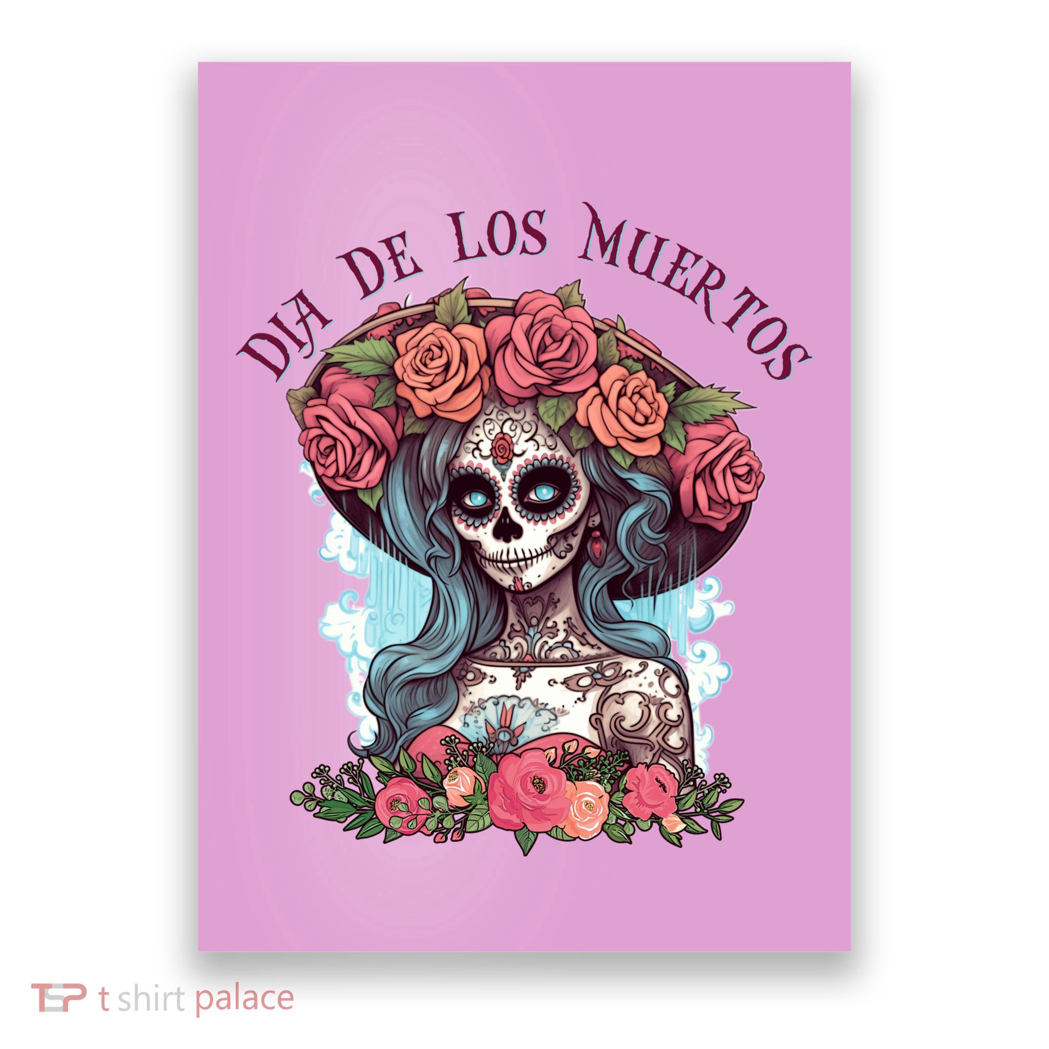 Dia De Los Muertos Floral Woman Poster