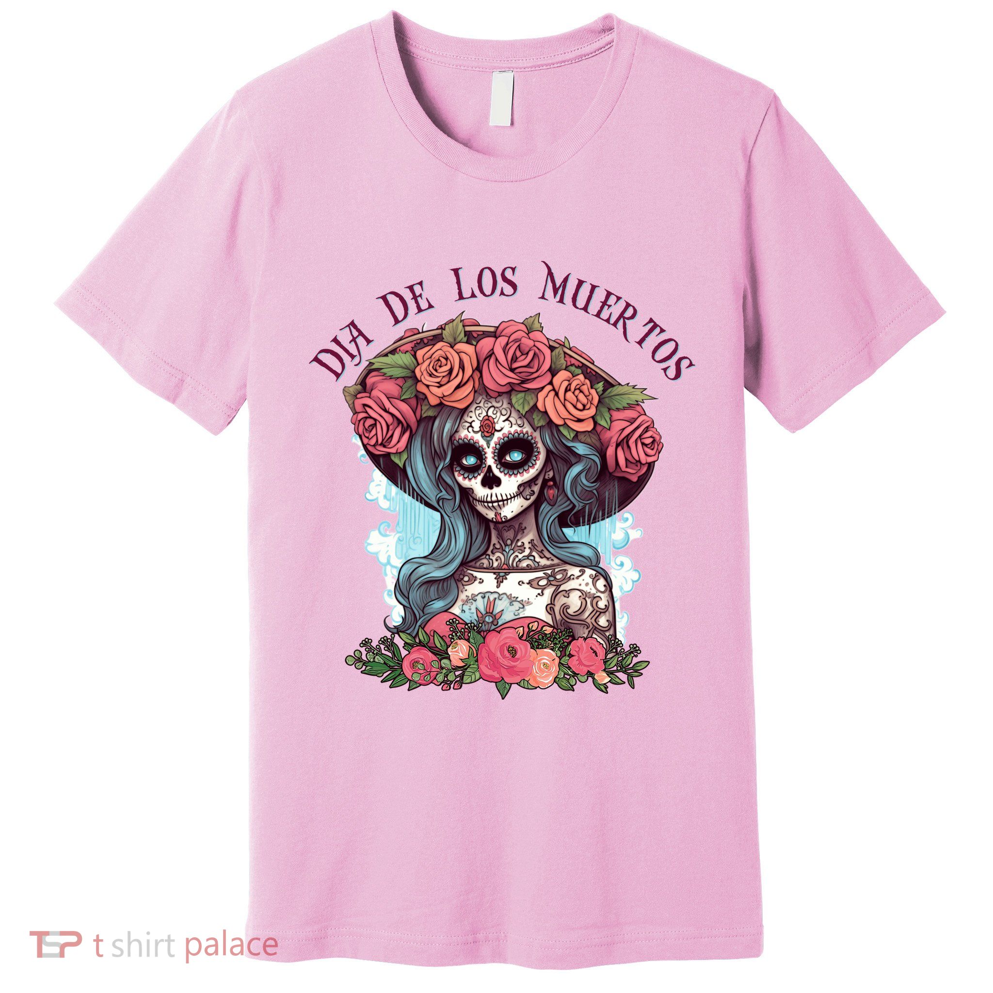 Dia De Los Muertos Floral Woman Premium T-Shirt