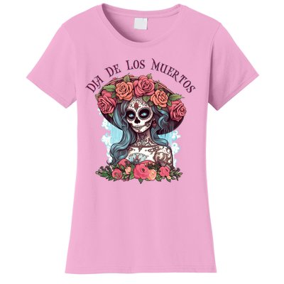 Dia De Los Muertos Floral Woman Women's T-Shirt