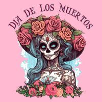 Dia De Los Muertos Floral Woman Women's V-Neck T-Shirt