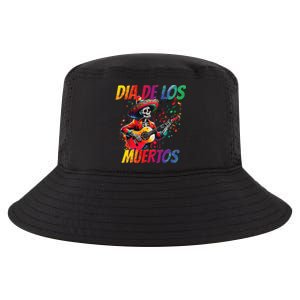 Dia De Los Muertos Skeleton Play Guitar Day Of The Dead Gift Cool Comfort Performance Bucket Hat