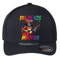 Dia De Los Muertos Skeleton Play Guitar Day Of The Dead Gift Flexfit Unipanel Trucker Cap