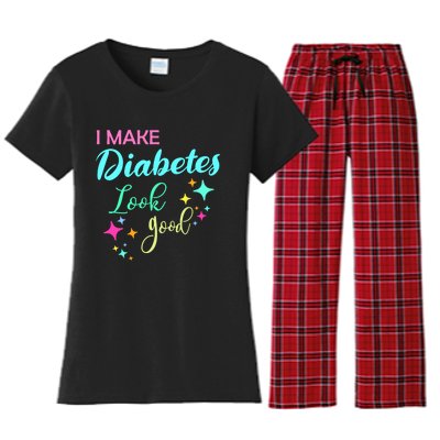 Diabetic Diabetes Look Good Gift Diabetic Gift Women's Flannel Pajama Set