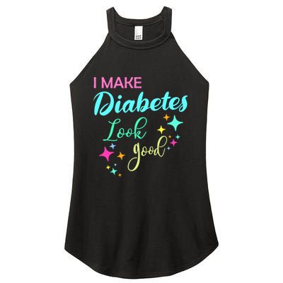 Diabetic Diabetes Look Good Gift Diabetic Gift Women's Perfect Tri Rocker Tank