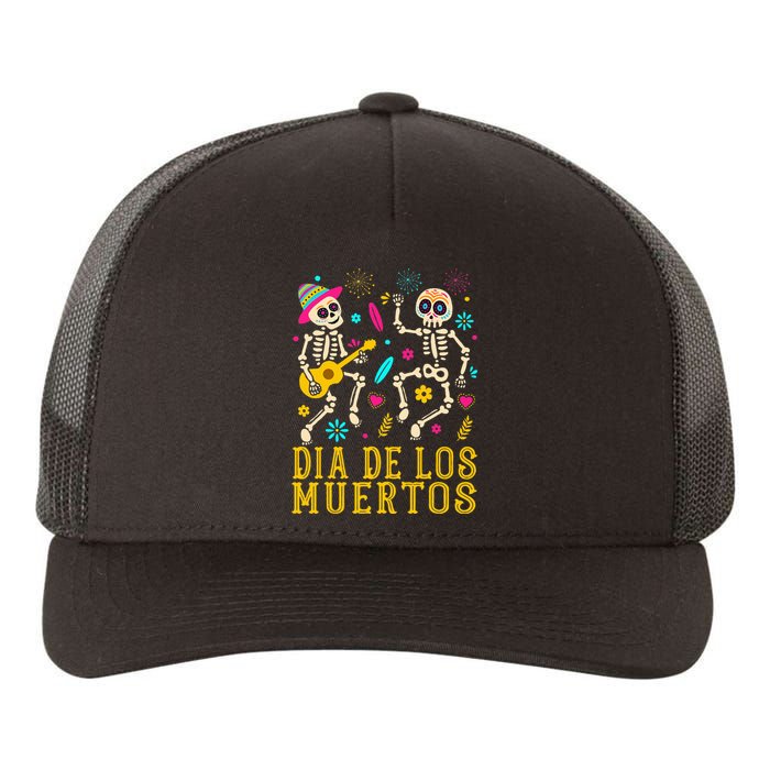 Dia De los Muertos Costume Day of the Dead Skeleton Dancing Yupoong Adult 5-Panel Trucker Hat