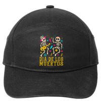 Dia De los Muertos Costume Day of the Dead Skeleton Dancing 7-Panel Snapback Hat