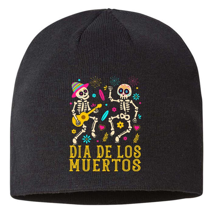 Dia De los Muertos Costume Day of the Dead Skeleton Dancing Sustainable Beanie