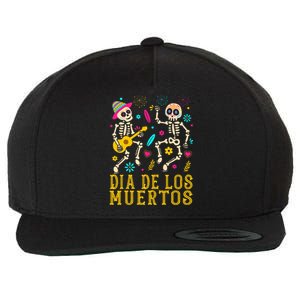 Dia De los Muertos Costume Day of the Dead Skeleton Dancing Wool Snapback Cap