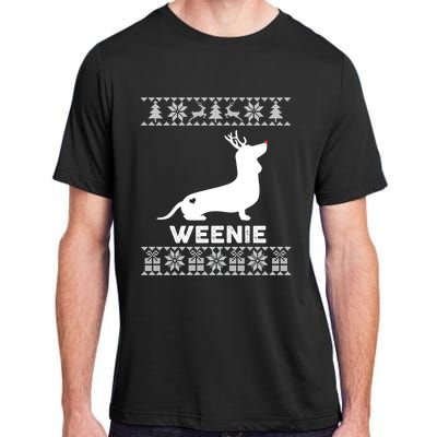 Dachshund Dog Lover Weenie Reindeer Ugly Christmas Sweater Great Gift Adult ChromaSoft Performance T-Shirt