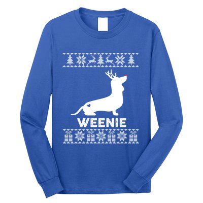 Dachshund Dog Lover Weenie Reindeer Ugly Christmas Sweater Great Gift Long Sleeve Shirt