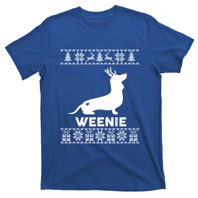 Dachshund Dog Lover Weenie Reindeer Ugly Christmas Sweater Great Gift T-Shirt