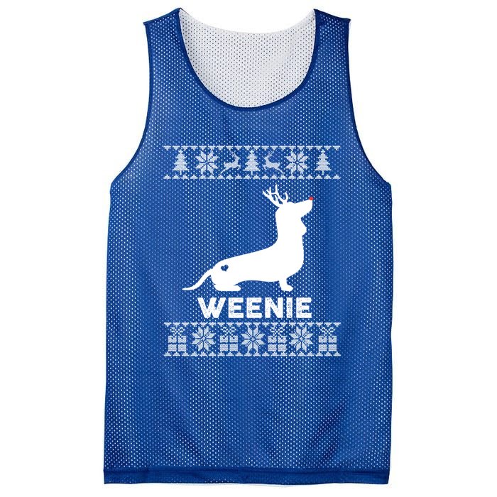 Dachshund Dog Lover Weenie Reindeer Ugly Christmas Sweater Great Gift Mesh Reversible Basketball Jersey Tank