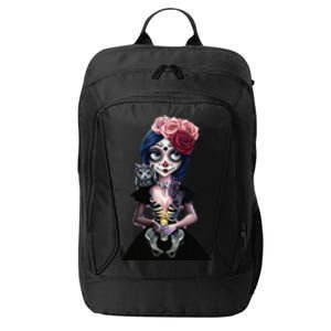 DíA De Los Muertos La Catrina Day Of The Dead Sugar Skull City Backpack