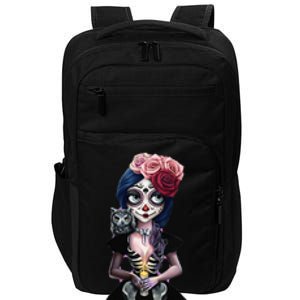 DíA De Los Muertos La Catrina Day Of The Dead Sugar Skull Impact Tech Backpack