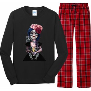 DíA De Los Muertos La Catrina Day Of The Dead Sugar Skull Long Sleeve Pajama Set