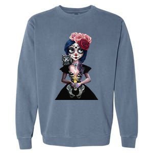 DíA De Los Muertos La Catrina Day Of The Dead Sugar Skull Garment-Dyed Sweatshirt