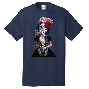 DíA De Los Muertos La Catrina Day Of The Dead Sugar Skull Tall T-Shirt